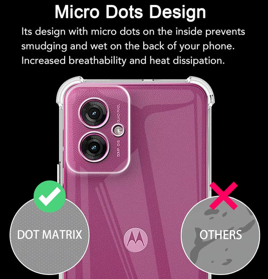Motorola Moto G55 5G - AirPillow Cushion Transparent Soft Clear TPU Four Corners Protective Case - Polar Tech Australia