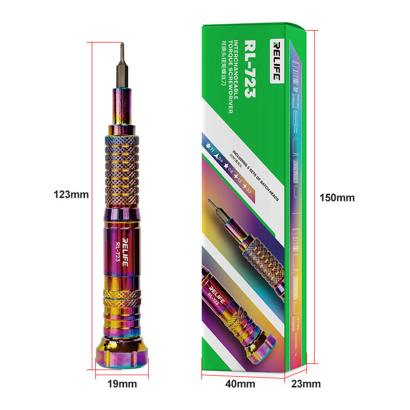Load image into Gallery viewer, [RL-723] RELIFE Interchangeable Torque Screwdriver(built-in 5 bits) - Polar Tech Australia
