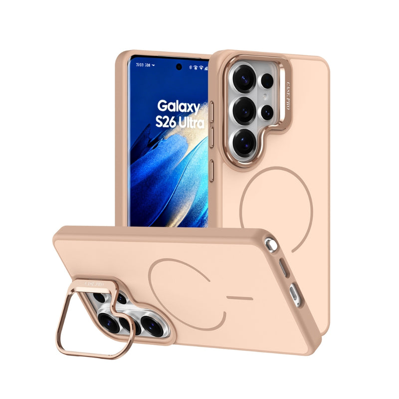 Cargue la imagen en el visor de la galería, Samsung Galaxy S26 / S26 Plus / S26 Ultra - Color Block Magnetic Skin-Feel Camera Stand Protective Case
