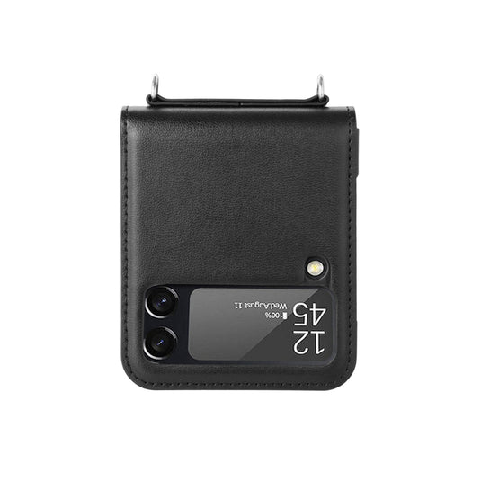 [Built-in Card Slot] Samsung Galaxy Z Flip 5 (SM-F731) - Hanman Premium Quality Flip Wallet Leather Case