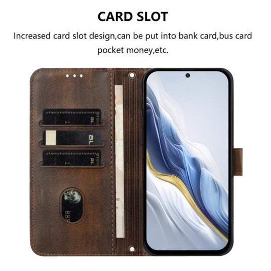 HMD Skyline - Line Splicing Buckle Retro Leather Phone Case
