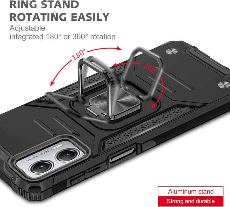 Cargue la imagen en el visor de la galería, [Magnetic Rotable Kickstand] Motorola Moto G53 - Shield Shockproof Rugged Heavy Duty Case - Polar Tech Australia
