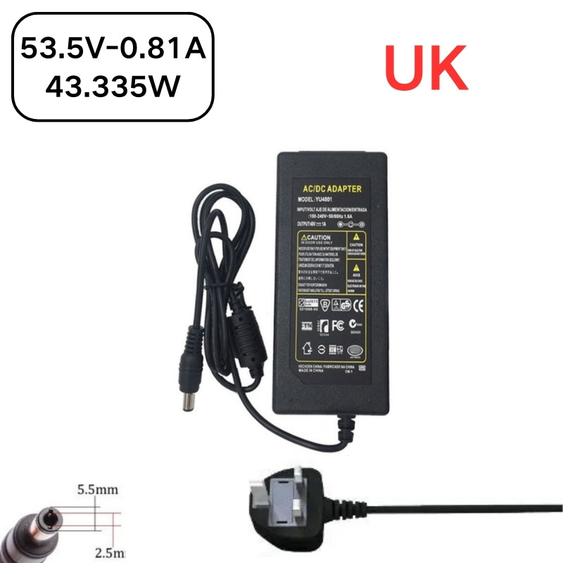 Load image into Gallery viewer, [53.5V-0.81A][5.5x2.5] Universal Computer/Monitor/CCTV POE Switch - Power Supply Adapter Wall Charger - Polar Tech Australia

