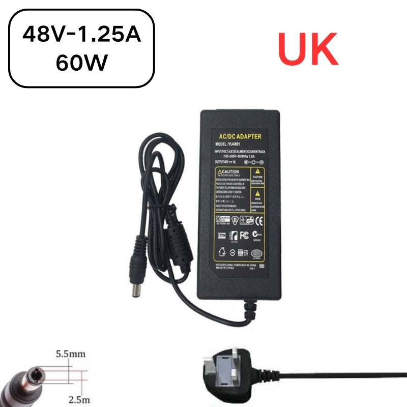Load image into Gallery viewer, [48V-1.25A][5.5x2.5] Universal Computer/Monitor/CCTV POE Switch - Power Supply Adapter Wall Charger - Polar Tech Australia
