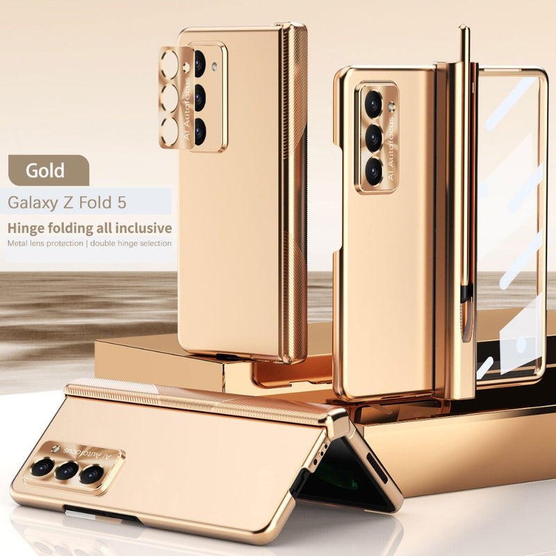 Cargue la imagen en el visor de la galería, [With Pen Slot] Samsung Galaxy Z Fold 6(SM-F956) - Full Coverage Electroplated Magnetic Hinge Shockproof Protective Case
