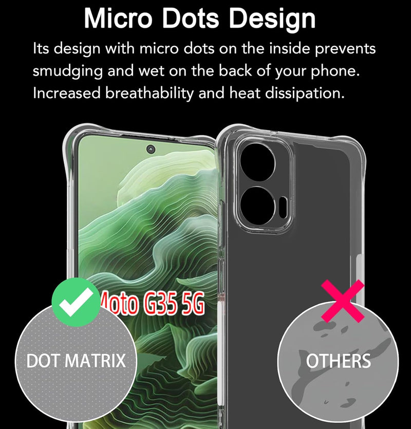 Chargez l&#39;image dans la visionneuse de la galerie, Motorola Moto G35 - AirPillow Cushion Transparent Soft Clear TPU Four Corners Protective Case - Polar Tech Australia
