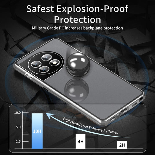 OnePlus 12 - Magnetic HD Tempered Glass Phone Case