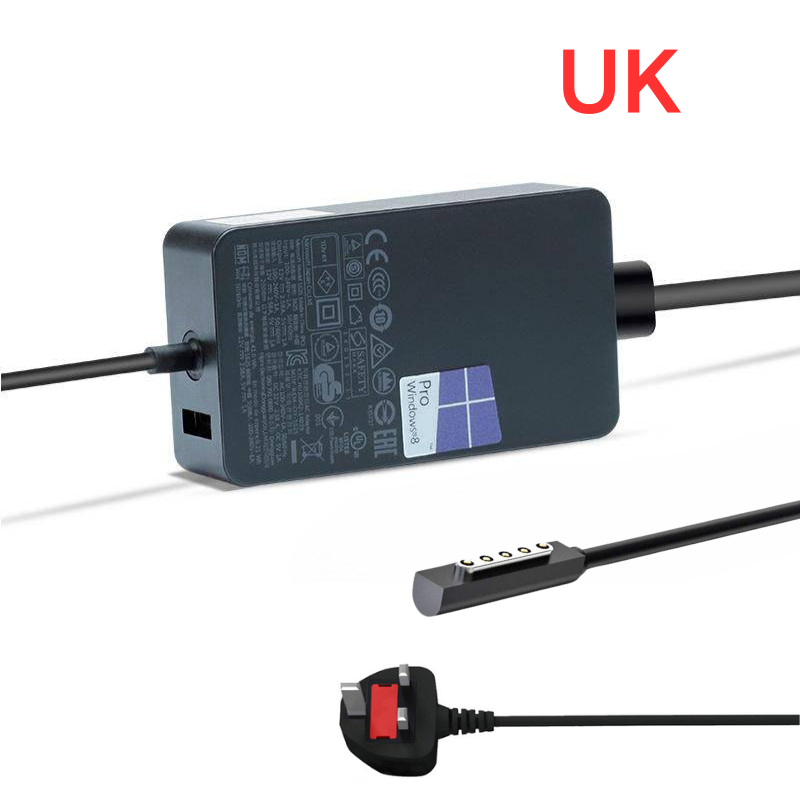 Cargue la imagen en el visor de la galería, [44W] Adaptador de corriente para cargador de pared Microsoft Surface Pro 5/6 y computadora portátil 1/2/GO 1/GO 2
