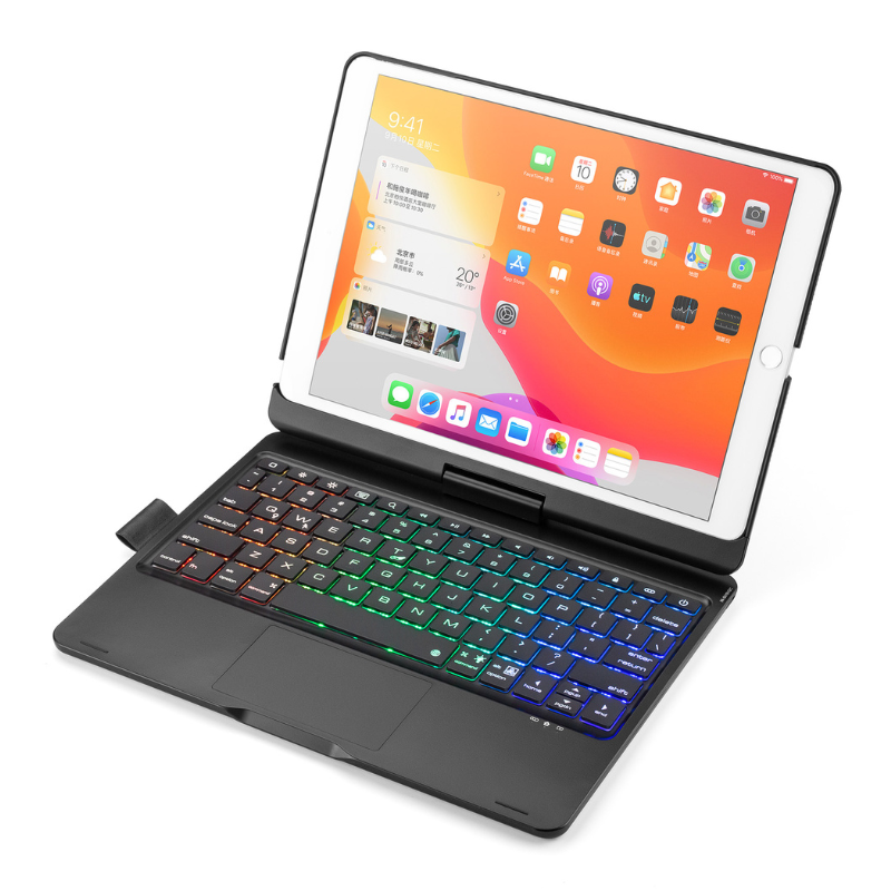 Chargez l&#39;image dans la visionneuse de la galerie, 360 Degree Rotating Wireless Touchpad Keyboard Cover Case for iPad 10“/11” 10/11th Gen 2022/2025 - KIBO
