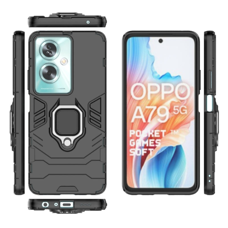 Cargue la imagen en el visor de la galería, OPPO A79 5G (CPH2557, CPH2553) - Heavy Duty Armor Case With Ring Holder Stand - Polar Tech Australia

