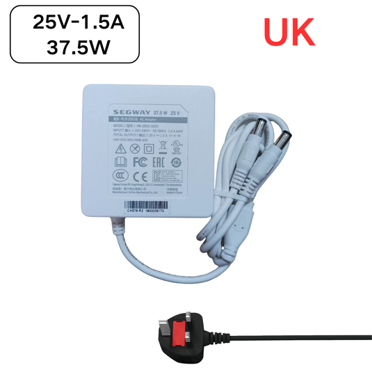 [37.5W/25V-1.5A][Dual 5.5*2.5MM] Segway Ninebot W1 Drift Ninebot E2 / E2 II / E2 E/ E2 Plus/C / C2 Pro Series - KickScooter Replacement Charger - Polar Tech Australia