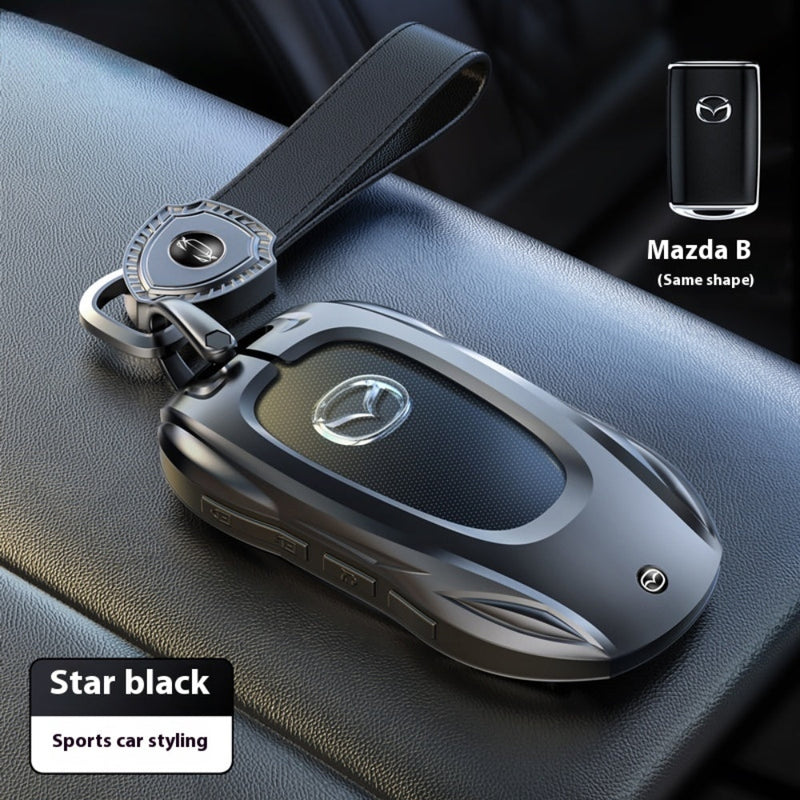 Chargez l&#39;image dans la visionneuse de la galerie, Mazda Stylish Metal Car Key Fob Case Cover For CX-5, CX-3, CX-30, CX-8, MX-5, Mazda3,6
