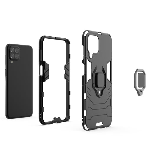 Samsung Galaxy A42 5G (SM-A426) - Heavy Duty Armor Case With Ring Holder Stand