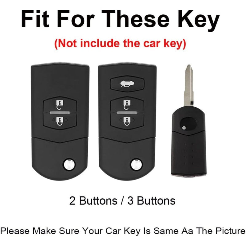 Chargez l&#39;image dans la visionneuse de la galerie, Mazda Zinc Alloy Leather Folding Car Key Fob Case Cover For Mazda 2, 3, 5, 6, CX-5, CX-7, CX-9, RX-8, MX-5
