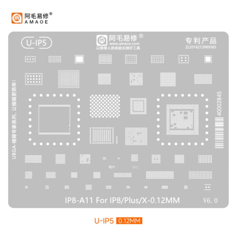 Load image into Gallery viewer, [Amaoe] [Stencil] BGA Reballing Solder Paste Stencil For iPhone CPU Universal Soldering Mesh - Polar Tech Australia
