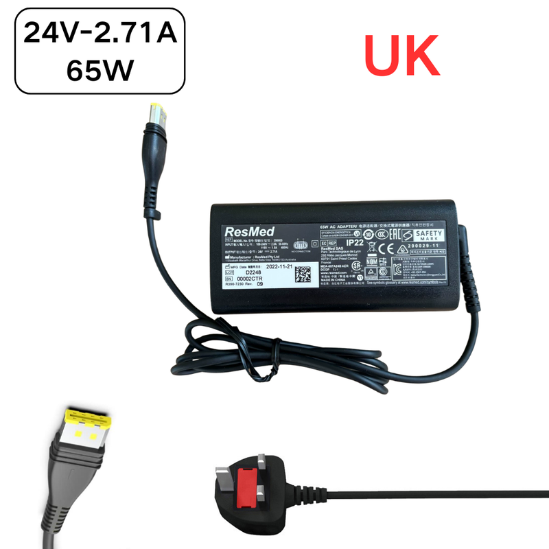 Load image into Gallery viewer, [24V-2.71A/65W] ResMed Res-Med CPAP and BiPAP Machines S11 390000 - AC Power Supply Cord Cable PS Charger Adapter - Polar Tech Australia
