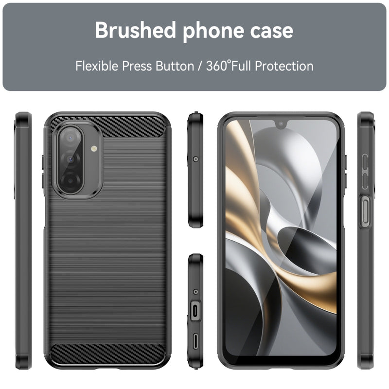 Load image into Gallery viewer, Samsung Galaxy A17 (SM-A176) - Carbon Fiber Brushed Texture TPU Phone Case
