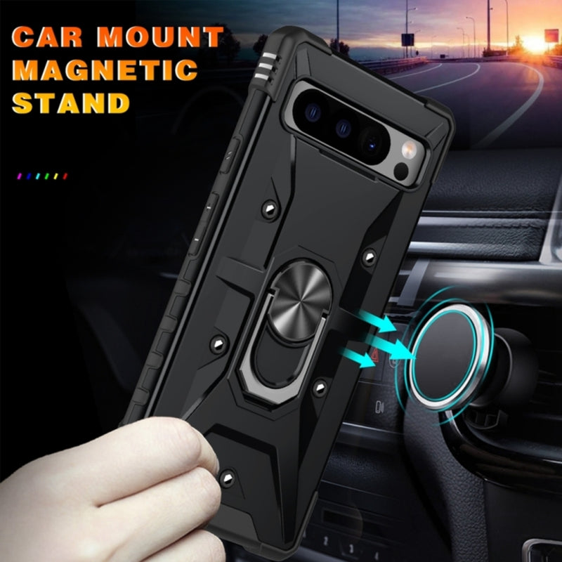 Cargue la imagen en el visor de la galería, Google Pixel 8 Pro - Heavy Duty Armor Case With Ring Holder Stand
