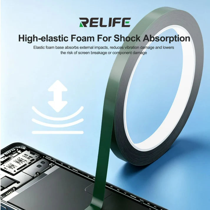 Cargue la imagen en el visor de la galería, [HX1] Relife 10M Green Film Black Foam Double-Sided Tape for Mobile Phone Screen Sealing Repair - 5Pcs
