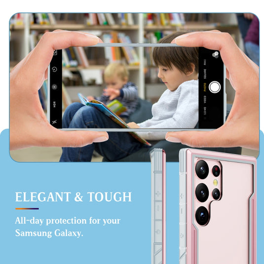 Samsung Galaxy S25 Plus 5G (SM-S936) - Clear PC Back + Soft TPU with Metal Frame Protective Case