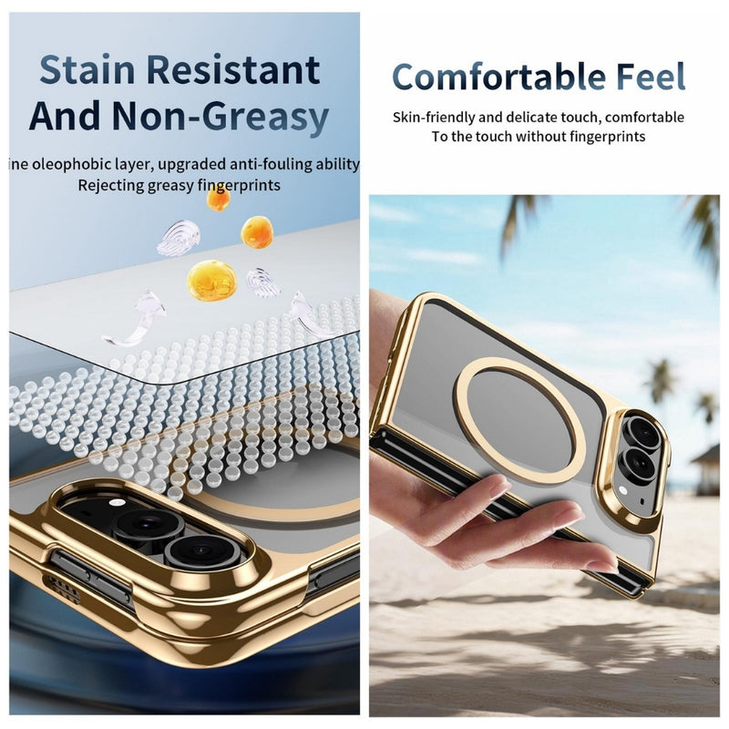 Load image into Gallery viewer, Apple iPhone Ultra - Clear Plated Magnetic Integrated Film Phone Case
