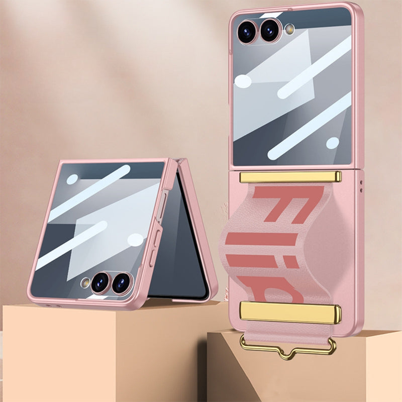 Cargue la imagen en el visor de la galería, Samsung Galaxy Z Flip7 5G - Integrated Ultra-thin Wristband Holder Phone Case
