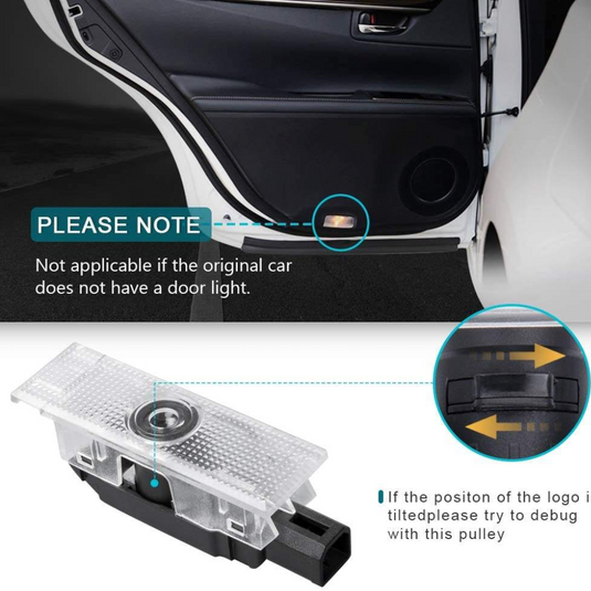[2 PCS] Maserati Car Door Logo Light Brand Shadow Lights Courtesy Lamp - Polar Tech Australia