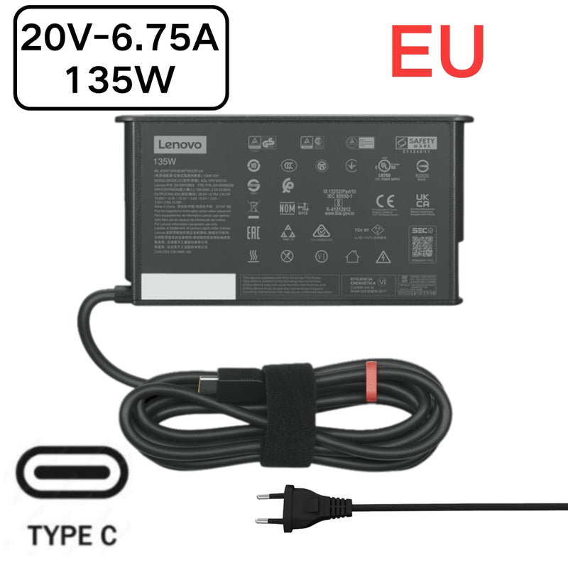 Chargez l&#39;image dans la visionneuse de la galerie, [20V-6.75A/135W][Type C] Lenovo Thinkpad Laptop AC Power Supply Adapter Charger - Polar Tech Australia
