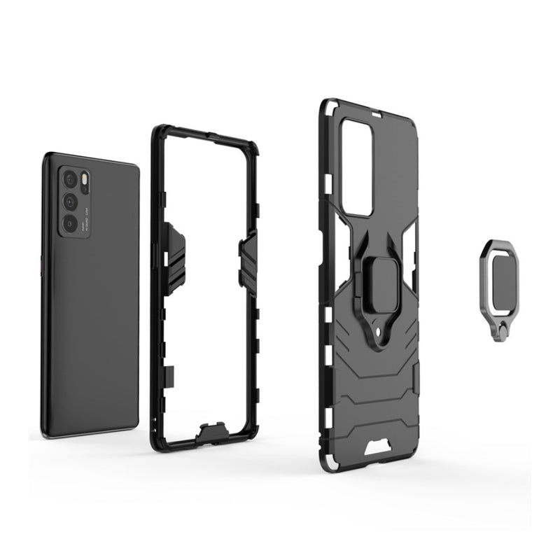 Load image into Gallery viewer, OPPO Reno6 Pro 5G (CPH2249) - Heavy Duty Armor Case With Ring Holder Stand - Polar Tech Australia
