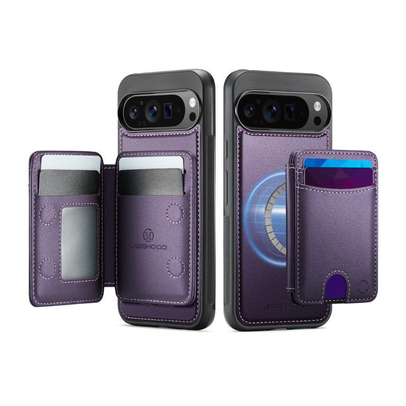 Chargez l'image dans la visionneuse de la galerie, Google Pixel 11 Pro XL - Flip Card Bag MagSafe Split RFID Leather Phone Case
