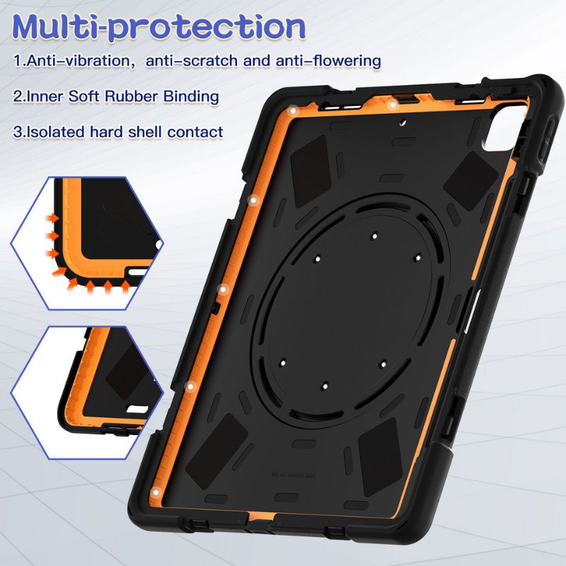 Chargez l&#39;image dans la visionneuse de la galerie, Apple iPad Air 13 (2024) 13.0&quot; Heavy Duty Rugged Shockproof With Shoulder Strap &amp; Handle Stand Ring - Polar Tech Australia
