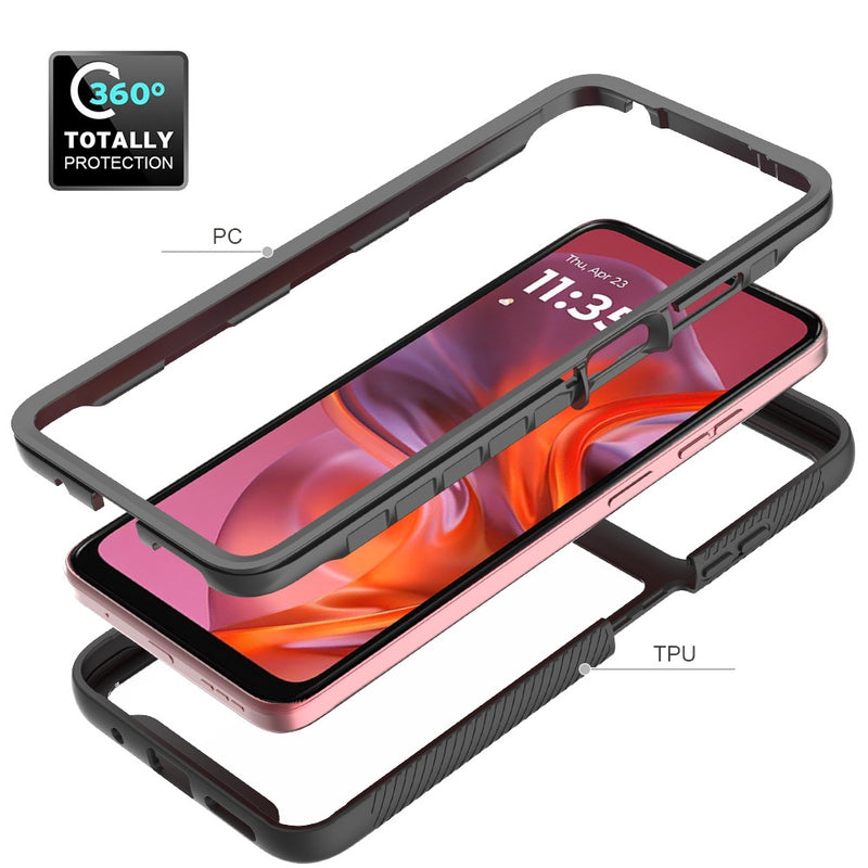 Load image into Gallery viewer, Motorola Moto G9 Power - Solid Color Shockproof TPU Clear PC Phone Case - Polar Tech Australia
