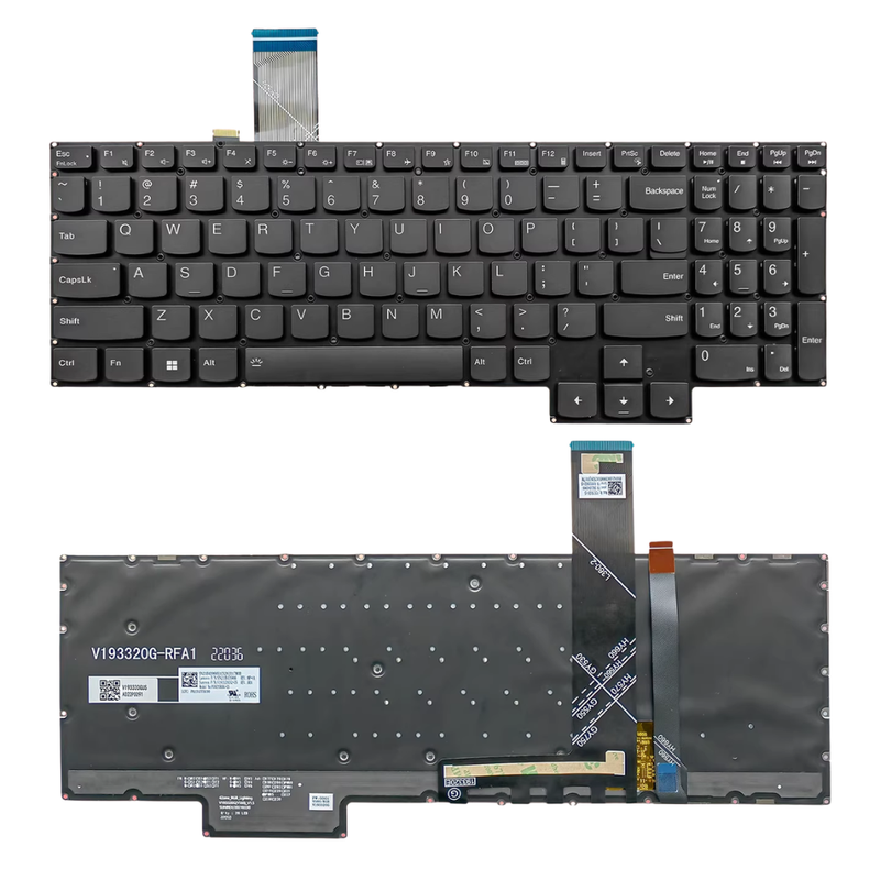 Cargue la imagen en el visor de la galería, Lenovo Legion 7 17IMH05 17ARH05H 17IMH05H 17ACH0H Series - Laptop Keyboard With Backlit US English Layout - Polar Tech Australia
