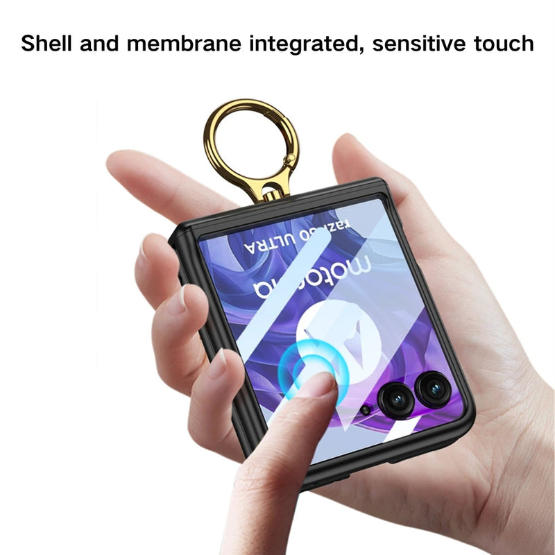 Chargez l&#39;image dans la visionneuse de la galerie, [With Ring Stand] Motorola Razr 50/Ultra - Magnetic Hinge Shockproof Phone Case - Polar Tech Australia
