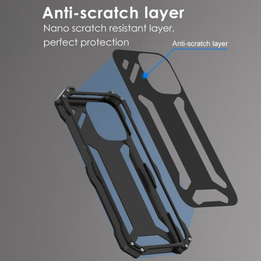 Apple iPhone 16 - Shockproof Armor Hollow Metal Phone Case
