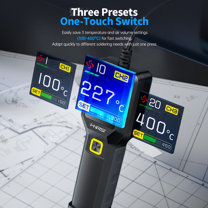 Cargue la imagen en el visor de la galería, [SAG-55] FNIRSI Intelligent 550W Hot Air Gun
