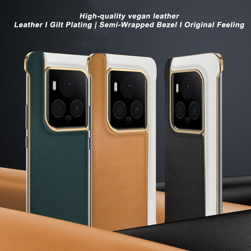 Load image into Gallery viewer, Honor Magic6 Ultimate (BVL-AN20) - Litchi Grain Leather Plating Frameless Protective Case
