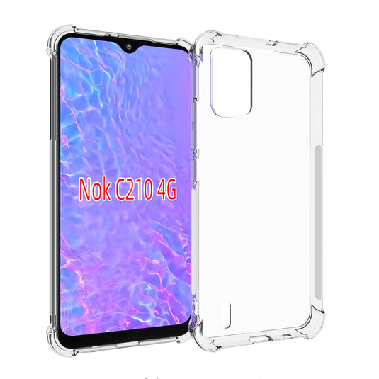 Nokia C210 - AirPillow Cushion Transparent Soft Clear TPU Four Corners Protective Case - Polar Tech Australia