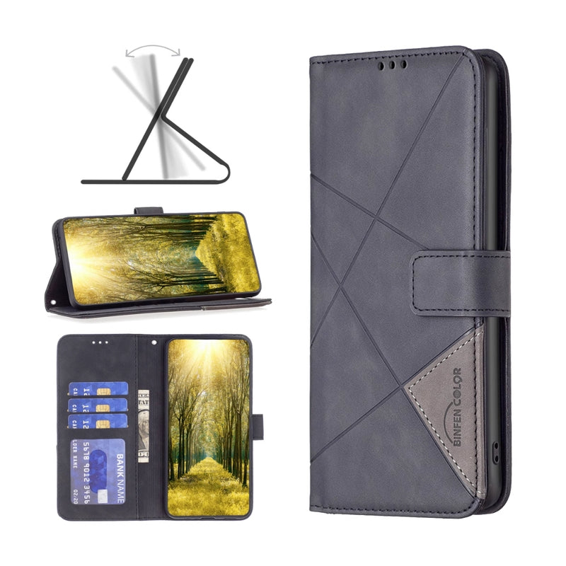 Load image into Gallery viewer, Apple iPhone 17 Air - Rhombus Texture Magnetic Leather Phone Case
