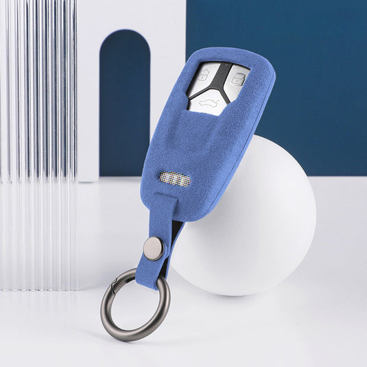 Audi Alcantara Remote Car Key Fob Case Cover For A4, A5, A6, Q5, Q7, S4, S5, S7