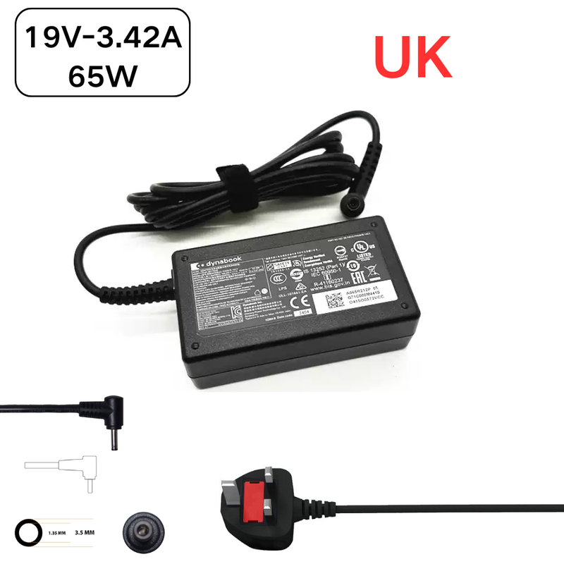 Load image into Gallery viewer, [65W/19V-3.42A][3.5*1.35mm] Toshiba Dynabook PA5367E-1AC3 Series - AC Power Adapter Laptop Wall Charger
