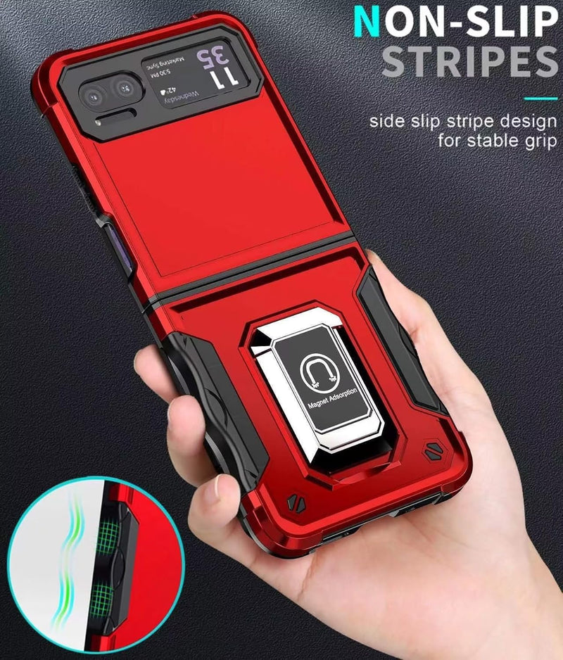Chargez l&#39;image dans la visionneuse de la galerie, [Built-in Kickstand] Motorola Moto Razr 40/Razr 2023 - Military Grade TPU+PC Shockproof Heavy Duty Case - Polar Tech Australia
