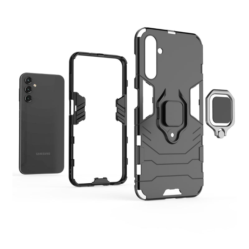 Load image into Gallery viewer, Samsung Galaxy A25 5G (SM-A256) - Heavy Duty Armor Case With Ring Holder Stand
