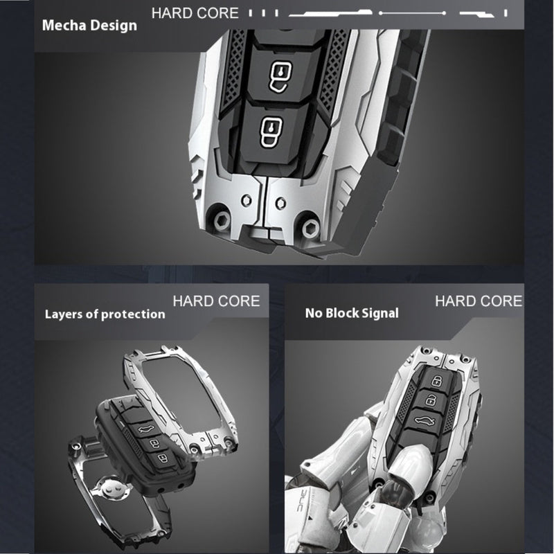 Chargez l&#39;image dans la visionneuse de la galerie, Ford Heavy-Duty Mecha Car Key Fob Case Cover For Mondeo, Focus, Mustang, Fusion, Raptor F-150, F-250, F-350, F-450, F-550, Edge, Explorer, Maverick
