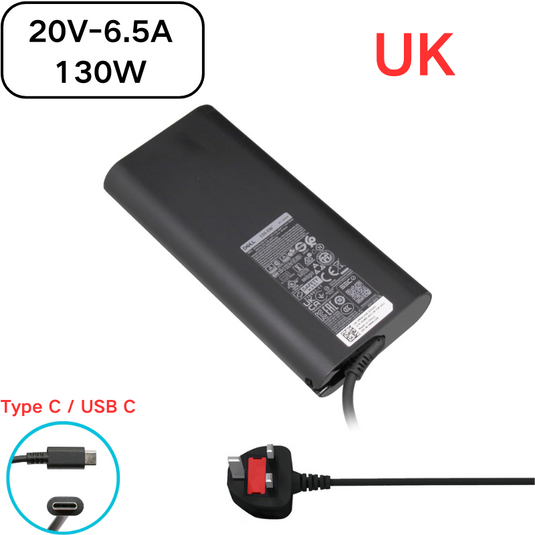 [20V-6.5A/130W][Type-C] Dell Latitude Precision Laptop AC Wall Travel Super Fast Charger Travel Adapter - Polar Tech Australia
