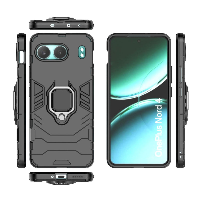 Chargez l&#39;image dans la visionneuse de la galerie, OnePlus Nord 4 - Heavy Duty Armor Case With Ring Holder Stand
