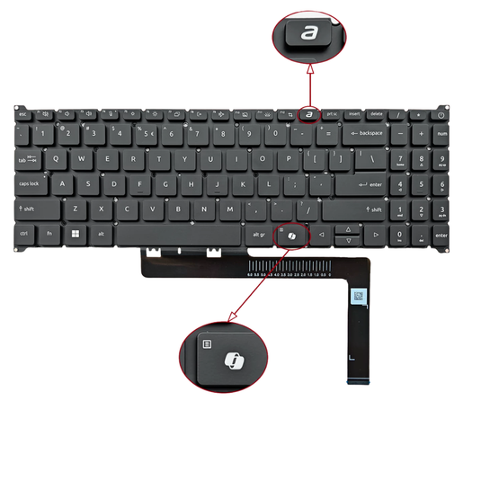 Acer Aspire Go 15 AG15-21P AG15-51P - Laptop Keyboard With Backlit US English Layout - Polar Tech Australia