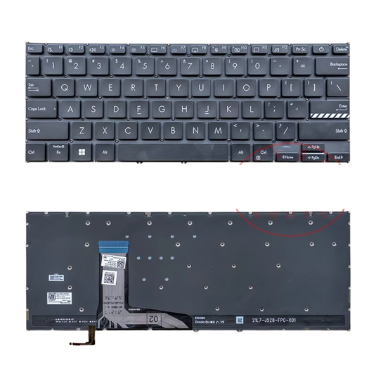 ASUS Vivobook X1404 X1404Z ZA1235 14" 14.0 Inch Series - Laptop Keyboard With Backlit US English Layout - Polar Tech Australia