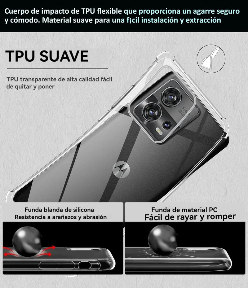 Chargez l&#39;image dans la visionneuse de la galerie, Motorola Moto Edge 30 Fusion/Moto S30 Pro - AirPillow Cushion Transparent Soft Clear TPU Four Corners Protective Case - Polar Tech Australia
