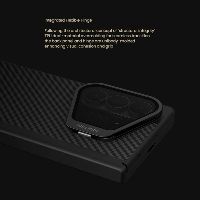 Chargez l'image dans la visionneuse de la galerie, Samsung Galaxy Z Fold8 Ultra 5G - Nillkin CarboProp Magnetic Black Mirror Cover version Aramid fiber Armor Case
